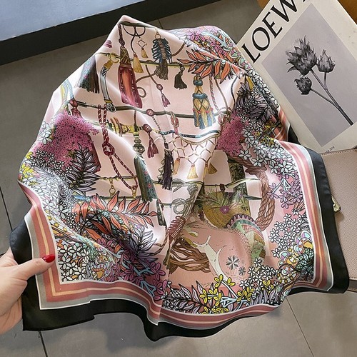 100 silk square scarf women - scarf,